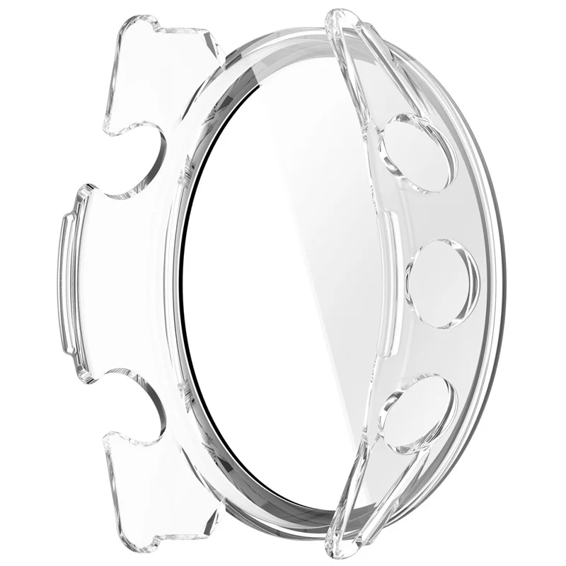 For Garmin Forerunner 970 Case Hard PC All-Around Watch Cover with Tempered Glass Film - Transparent
