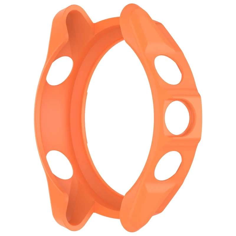 For Garmin Forerunner 570 42mm TPU Protective Case Hollow Design Shockproof Watch Cover - Orange