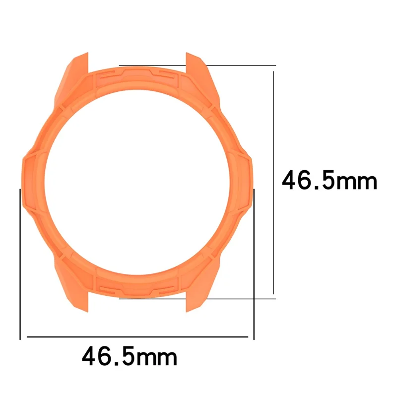 For Garmin Forerunner 570 42mm TPU Protective Case Hollow Design Shockproof Watch Cover - Orange