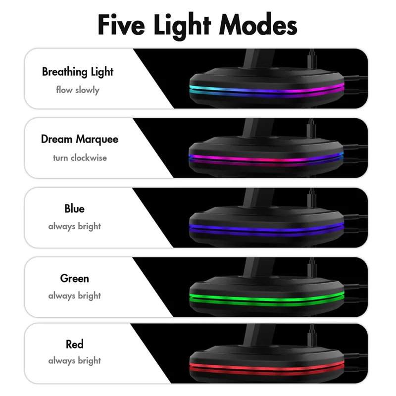 AMVR CCP1 Charging Stand for Meta Quest 3S / Quest 3 / Quest 2 VR Headset Charger with RGB Ambient Light