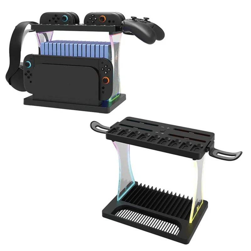 HBS-2806 For Nintendo Switch 2 Console Storage Rack Joy-Con Controller Charging Station Headset Holder Game Card Organizer