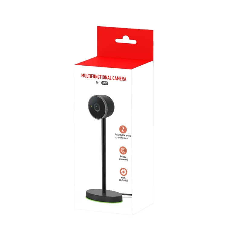 Pour Nintendo Switch 2 Console de Jeu Objectif Grand Angle Caméra de Conversation Vidéo 1080P avec Éclairage Ambiant