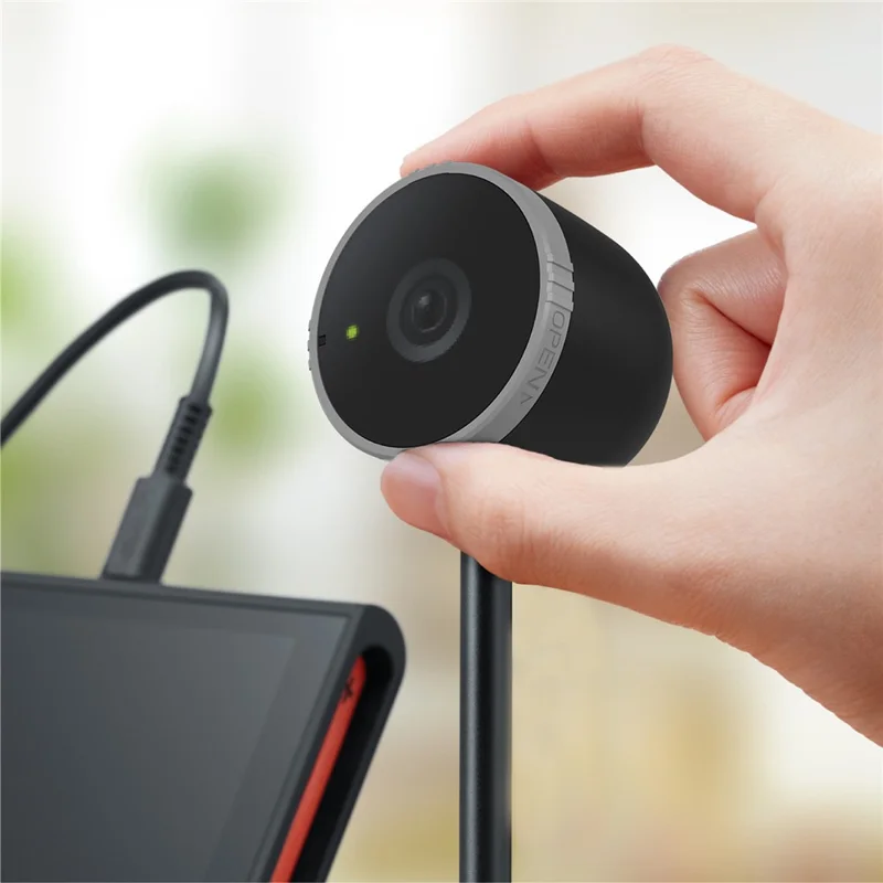 Pour Nintendo Switch 2 Console de Jeu Objectif Grand Angle Caméra de Conversation Vidéo 1080P avec Éclairage Ambiant