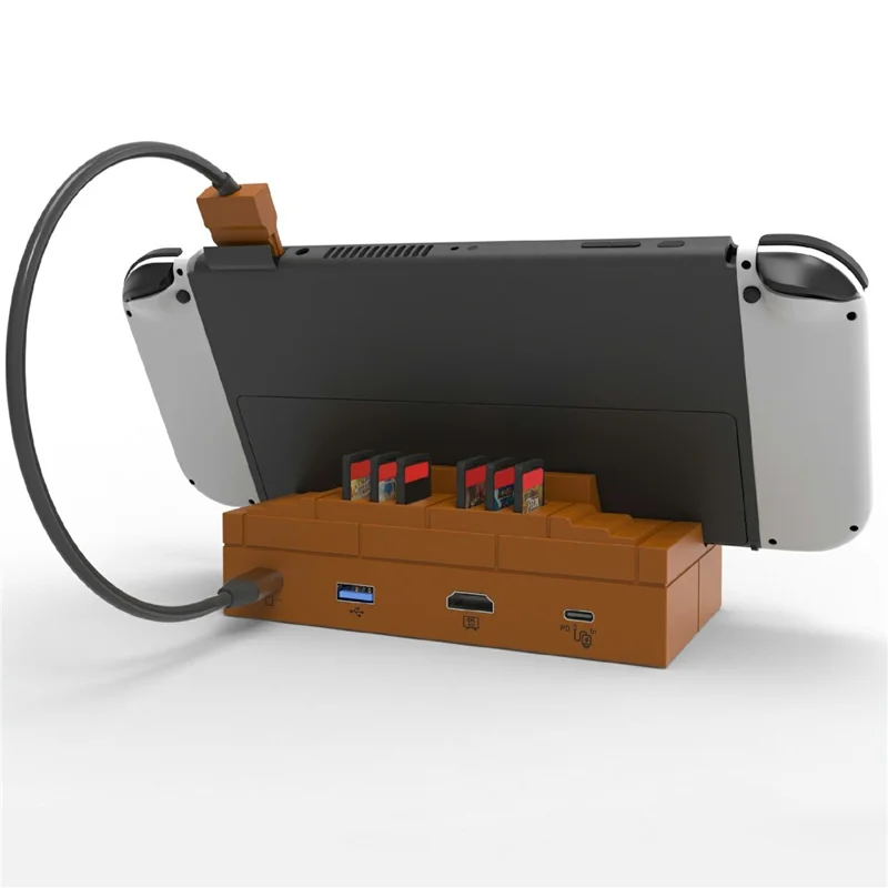 Station d'accueil HYC-386 pour Nintendo Switch 2, HD 4K 60Hz, support de chargement avec fentes de rangement pour les cartouches de jeu