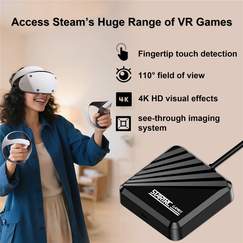 STARTRC GAMES For Sony PlayStation VR2 Headset Computer Connection Adapter (Without Bluetooth-Compatible Receiver)