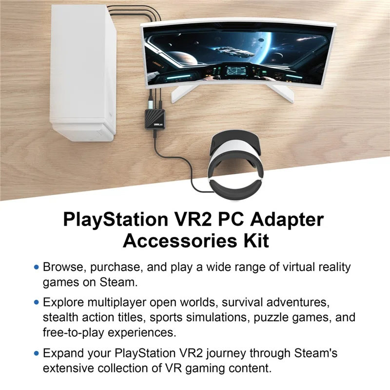 Adaptador de Conexão para PlayStation VR2 da STARTRC com Receptor Bluetooth Compatível para Computador