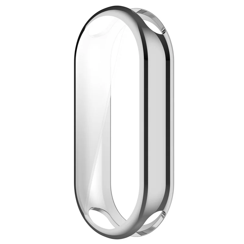 For Xiaomi Smart Band 10 / 10 NFC Watch Case Full Protection Scratch Resistant TPU Cover - Electroplating Silver