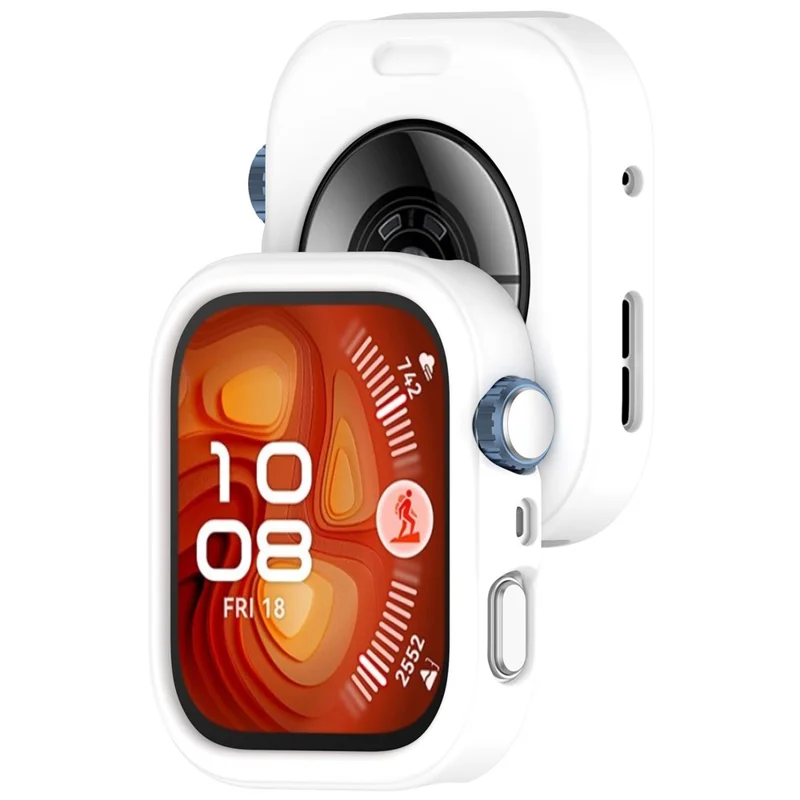 Pour Huawei Watch Fit 4 Pro Boîtier de montre Cadre de montre en silicone souple Creux - Blanc