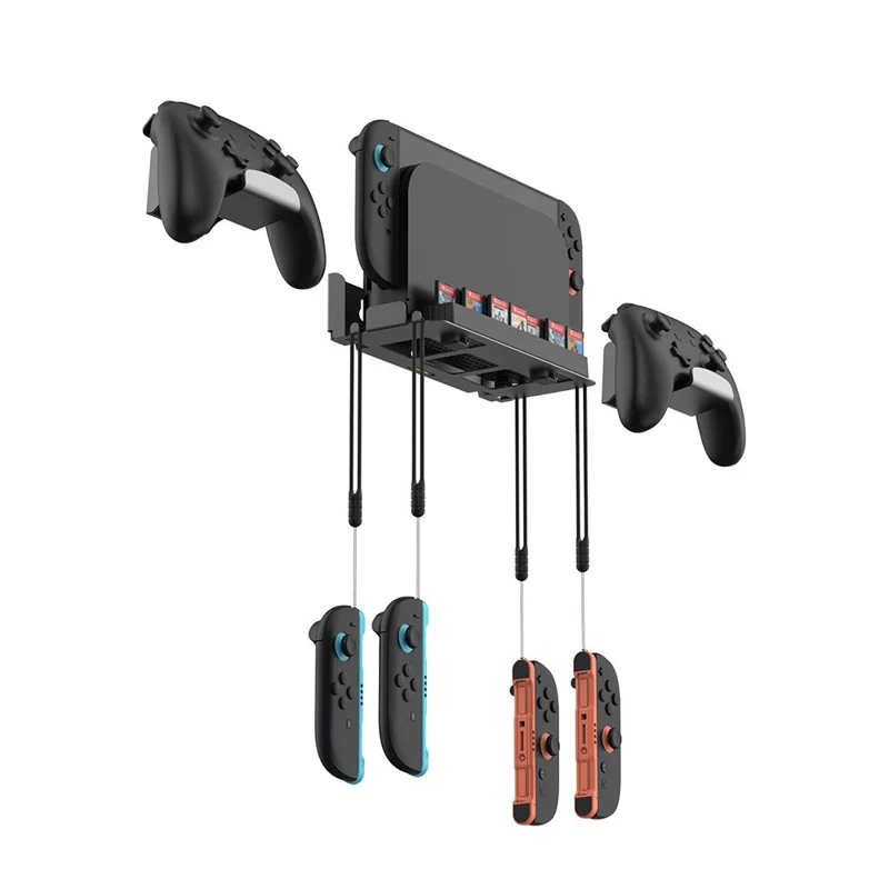DOBE TNS-31113 Wandhalterung für Nintendo Switch 2 / Switch / OLED Spielcontroller-Halter mit Spielkartenaufbewahrung