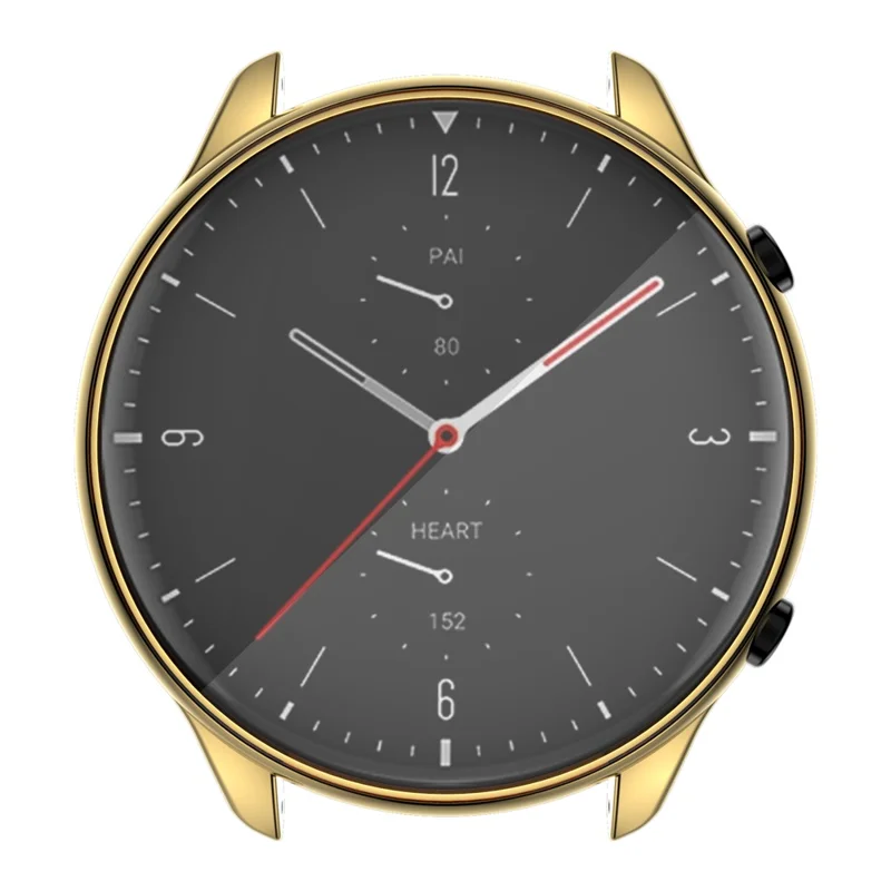 Soft TPU Electroplated Anti-Scratch Smart Watch Frame Case Cover for Huami Amazfit GTR2 - Gold