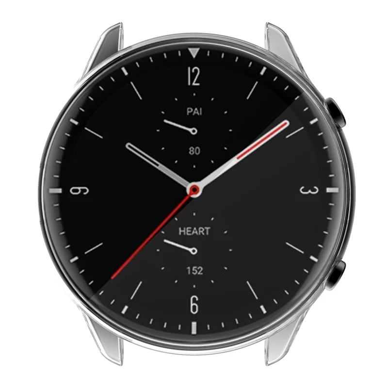 Soft TPU Electroplated Anti-Scratch Smart Watch Frame Case Cover for Huami Amazfit GTR2 - Transparent
