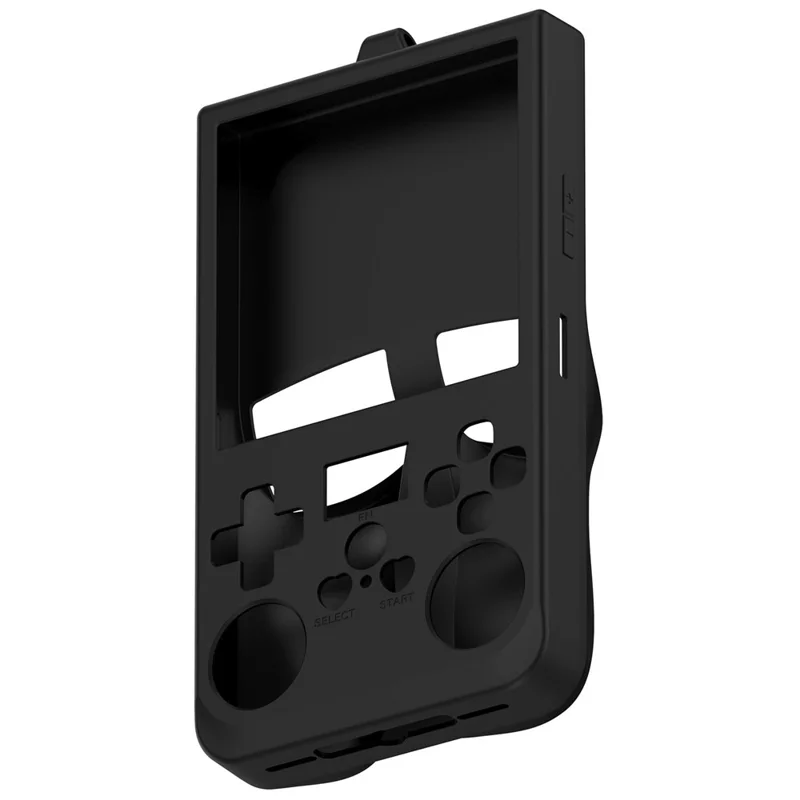 Funda de silicona para consola de juegos portátil R36 Max, resistente a golpes y antideslizante - Negro