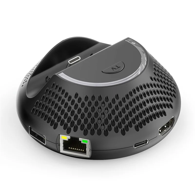 JYS-NS2289 Para Nintendo Switch 2 Soporte Portátil de Conversión de Vídeo con Puerto Ethernet Gigabit y Luz Ambiente RGB