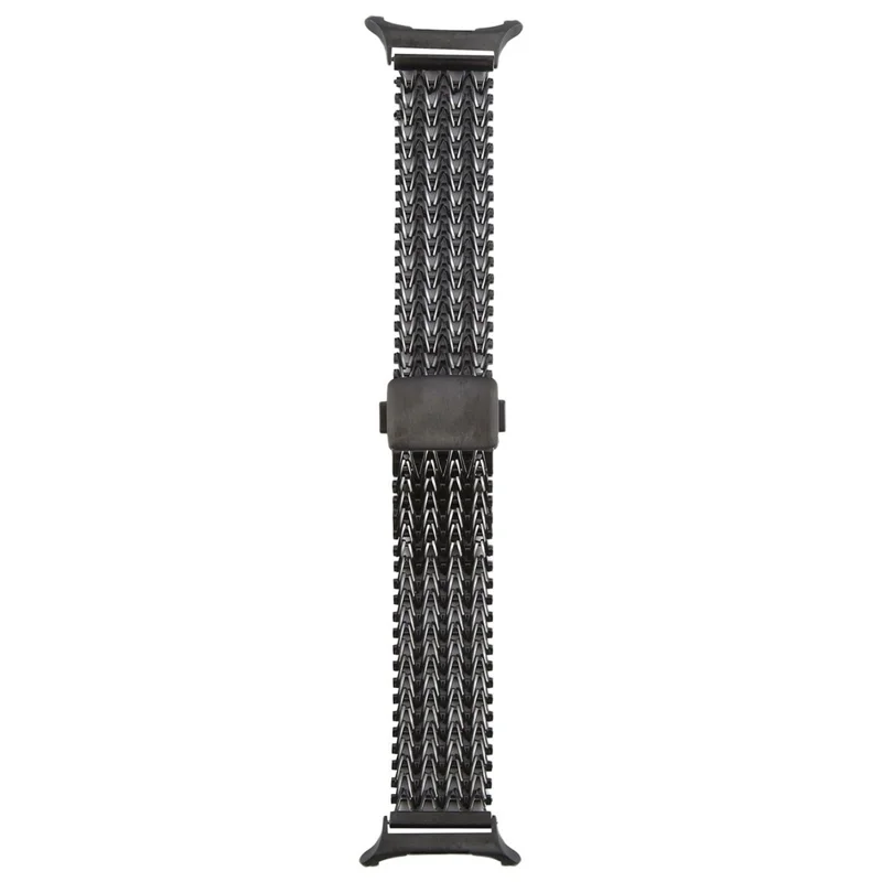 For Samsung Galaxy Watch Ultra 47mm Metal Smartwatch Band Magnetic Buckle Wrist Strap - Black