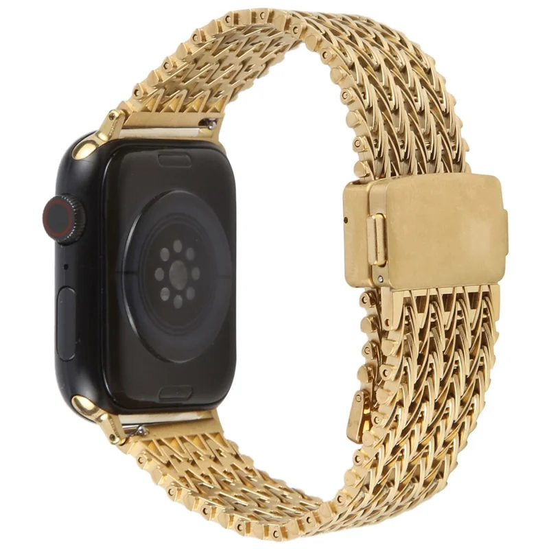 Metallarmband für Apple Watch Series 10 9 8 7 SE 6 5 4 3 2 1 42mm 41mm 40mm 38mm Magnetische Schnalle Armband - Gold