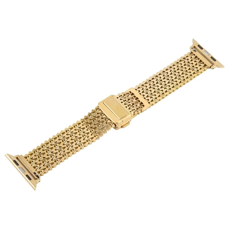 Metallarmband für Apple Watch Series 10 9 8 7 SE 6 5 4 3 2 1 42mm 41mm 40mm 38mm Magnetische Schnalle Armband - Gold