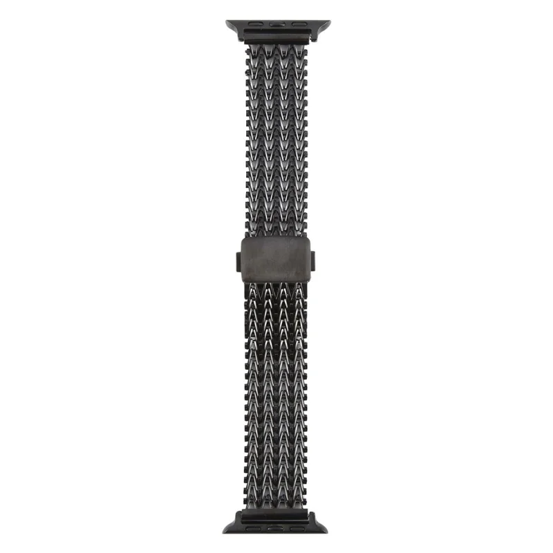 Cinturino per Smartwatch in Metallo per Apple Watch Series 10 Ultra 9 8 7 SE 6 5 4 3 2 1 46mm 49mm 45mm 44mm 42mm Chiusura Magnetica - Nero
