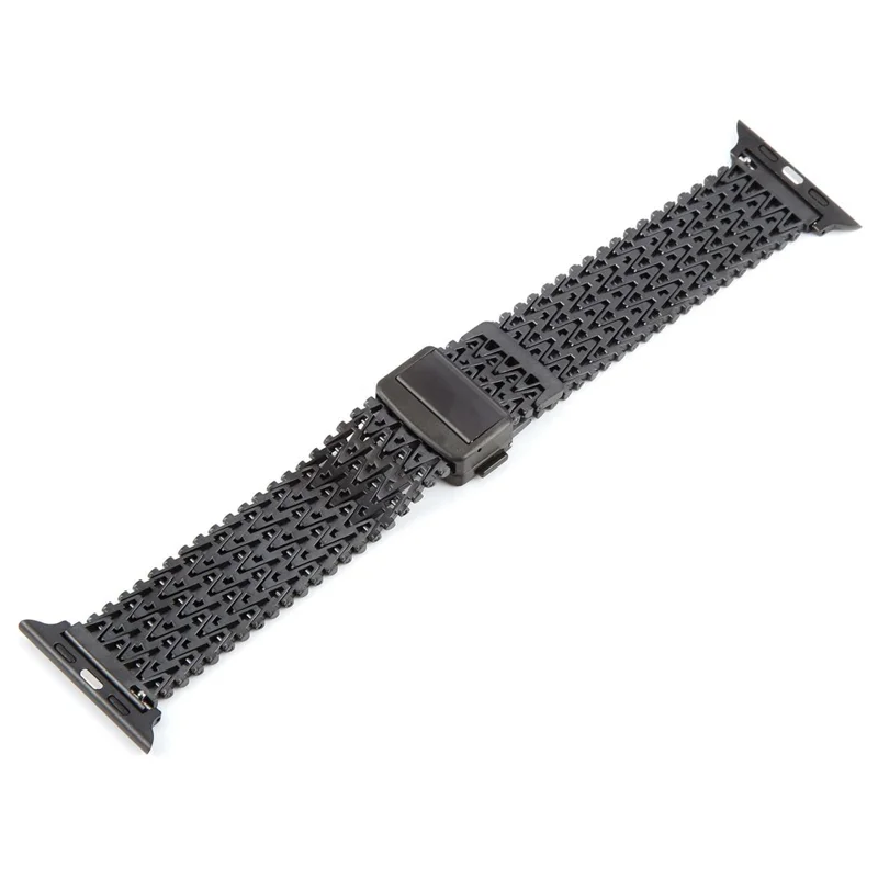 Cinturino per Smartwatch in Metallo per Apple Watch Series 10 Ultra 9 8 7 SE 6 5 4 3 2 1 46mm 49mm 45mm 44mm 42mm Chiusura Magnetica - Nero