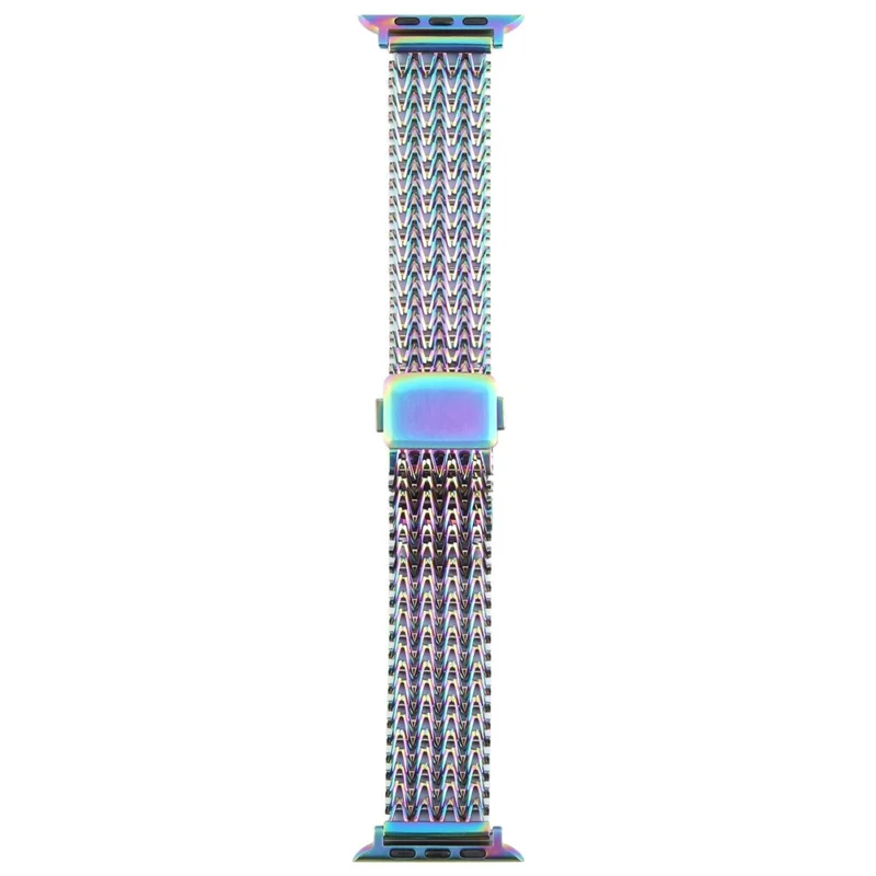 Bracelet de montre intelligent en métal pour Apple Watch Series 10 Ultra 9 8 7 SE 6 5 4 3 2 1 46mm 49mm 45mm 44mm 42mm Bracelet de poignet à boucle magnétique - Coloré
