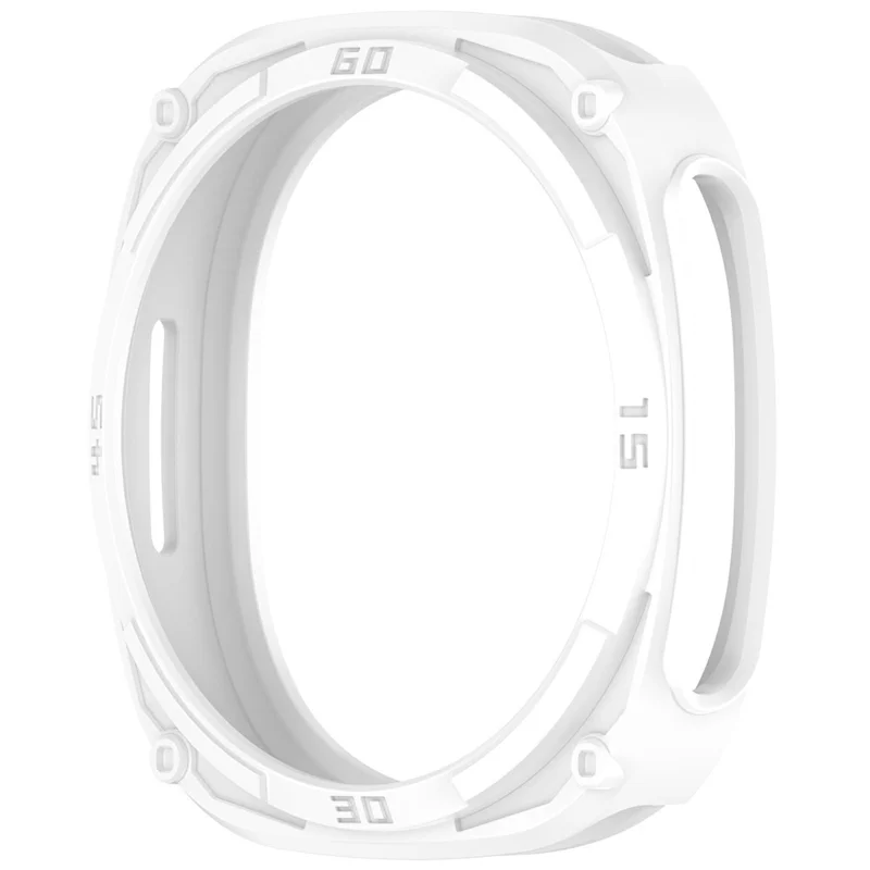 For Samsung Galaxy Watch8 44mm Soft TPU Watch Case Hollow Shockproof Bumper Frame - White