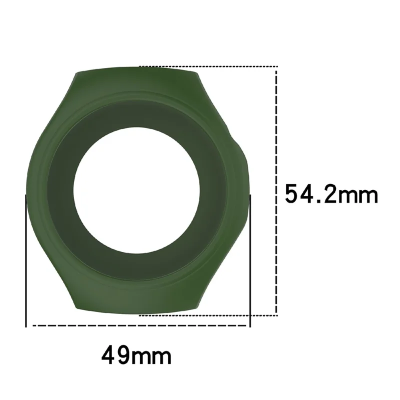 Pour Huawei Watch 5 46mm Étui de Montre Cadre Pare-chocs en Silicone Antichoc - Blanc