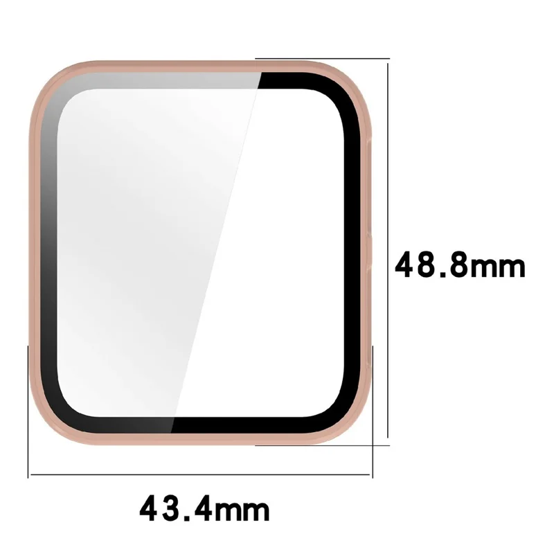 For Garmin Venu X1 Hard PC Watch Protective Case with Tempered Glass Film - Pink