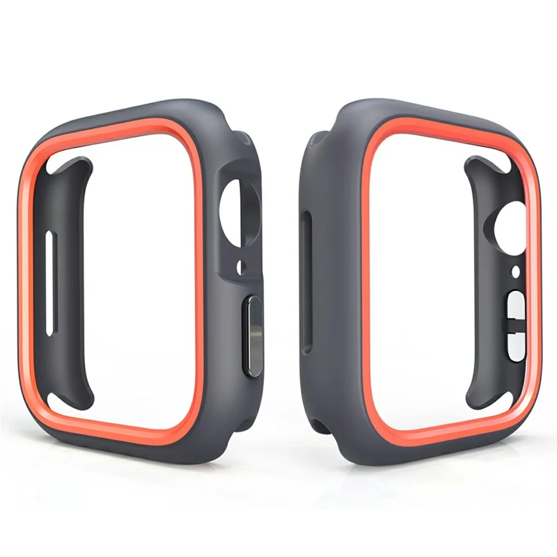 Watch Case for Apple Watch Series 9 / 8 / 7 45mm / SE (2023) / SE (2022) / SE / 6 / 5 / 4 44mm Dual Color PC Protective Frame - Orange