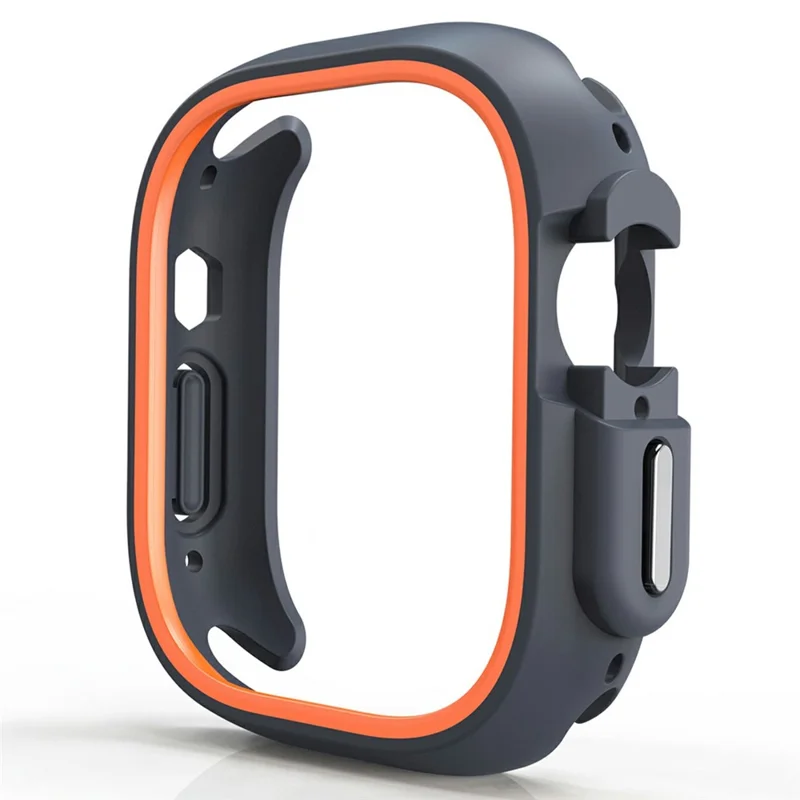 For Apple Watch Ultra 2 49mm / Ultra 49mm Watch Case Dual Color PC Protective Frame - Orange