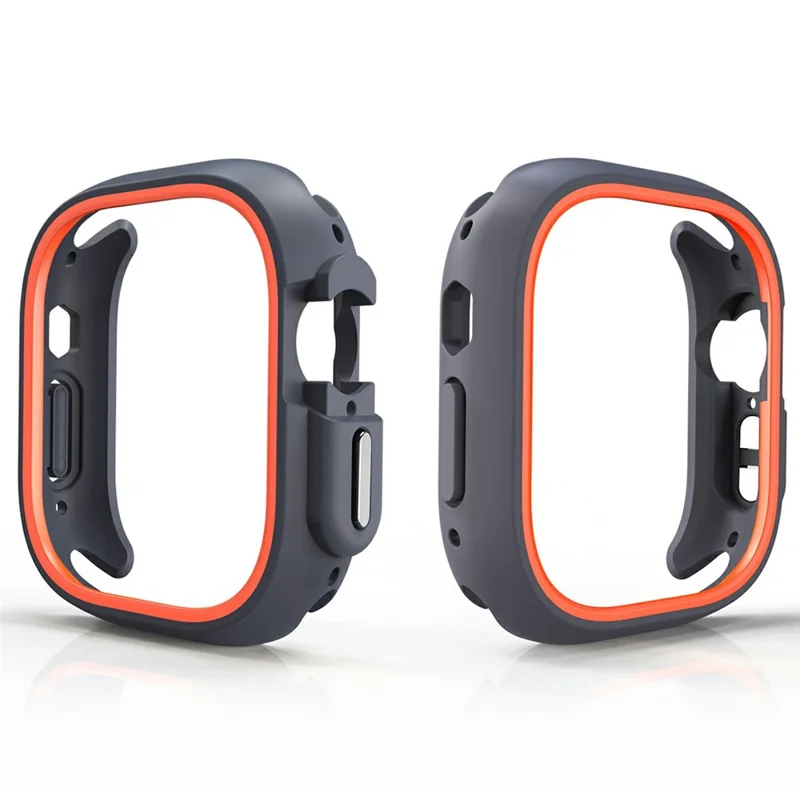 For Apple Watch Ultra 2 49mm / Ultra 49mm Watch Case Dual Color PC Protective Frame - Orange