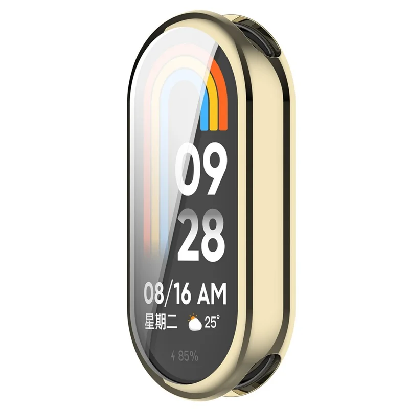 For Xiaomi Smart Band 10 / 10 NFC Watch Case Electroplating Full Wrapped TPU Cover - Light Gold