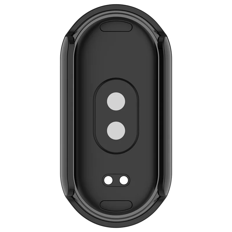 Pour Xiaomi Smart Band 10 Céramique / 9 Céramique / 8 Boîtier de Montre avec Coque en PC et Film de Protection d'Écran en Verre Trempé - Noir