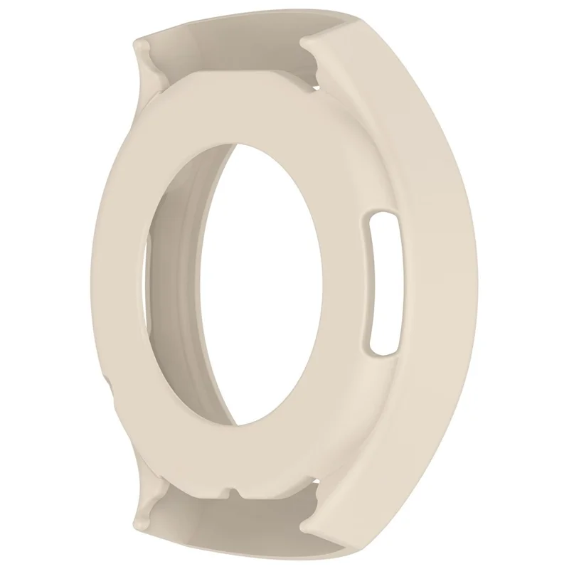 For Huawei Watch 5 46mm Watch Case Soft Silicone Hollow Watch Frame Cover - Ivory White