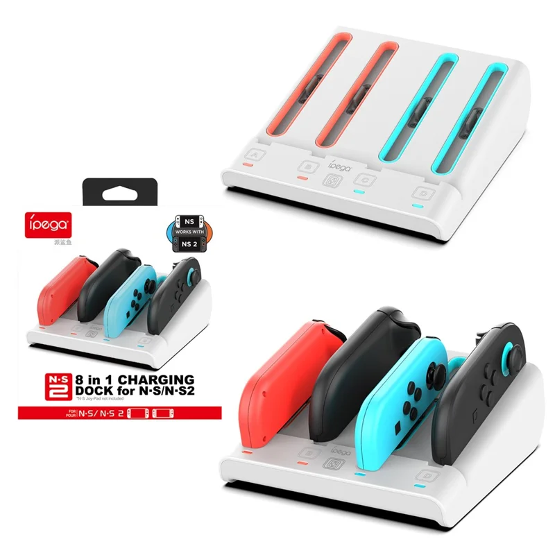 IPEGA PG-SW2080 Charging Dock for Nintendo Switch 2 / Switch OLED / Switch Joycon 4 Slots Charging Station