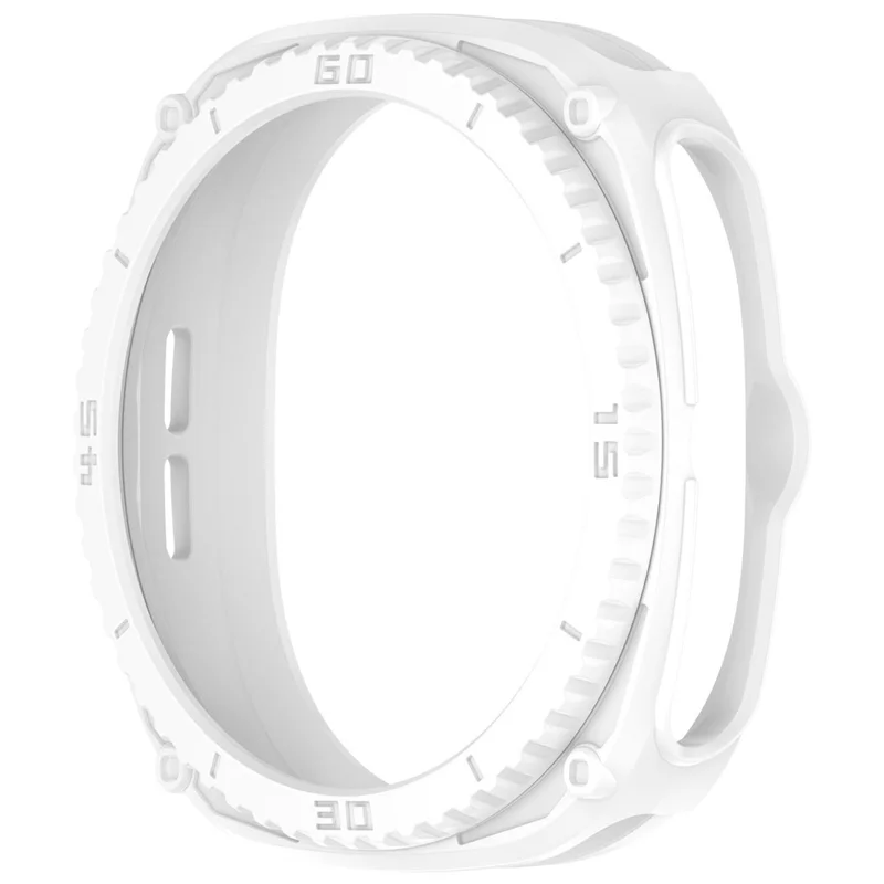 For Samsung Galaxy Watch8 Classic 46mm Protective Case Set with Bezel Ring TPU Shockproof Watch Cover - White