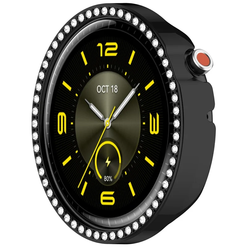 For Honor Watch Fit Elegant Edition Watch Case Rhinestone Decor Hollow Electroplating PC Watch Cover - Black