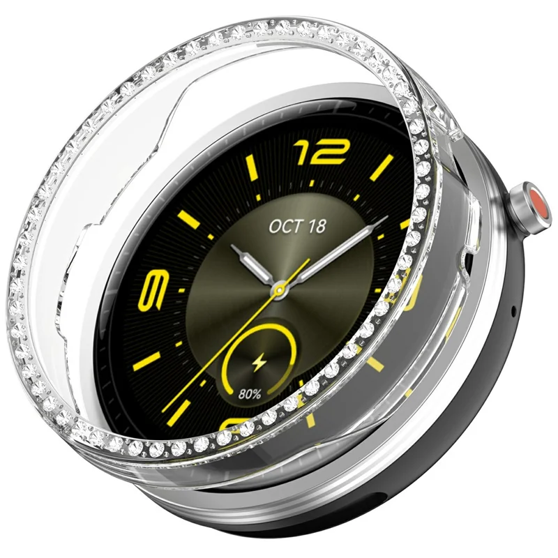 For Honor Watch Fit Elegant Edition Clear Watch Case Rhinestone Decorative Hollow Design PC Watch Cover