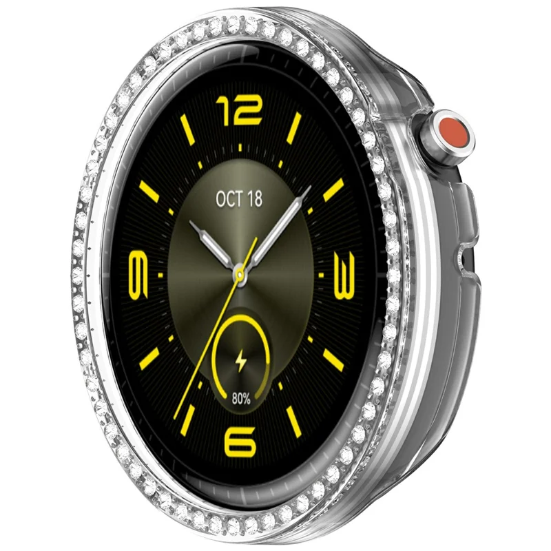 For Honor Watch Fit Elegant Edition Clear Watch Case Rhinestone Decorative Hollow Design PC Watch Cover