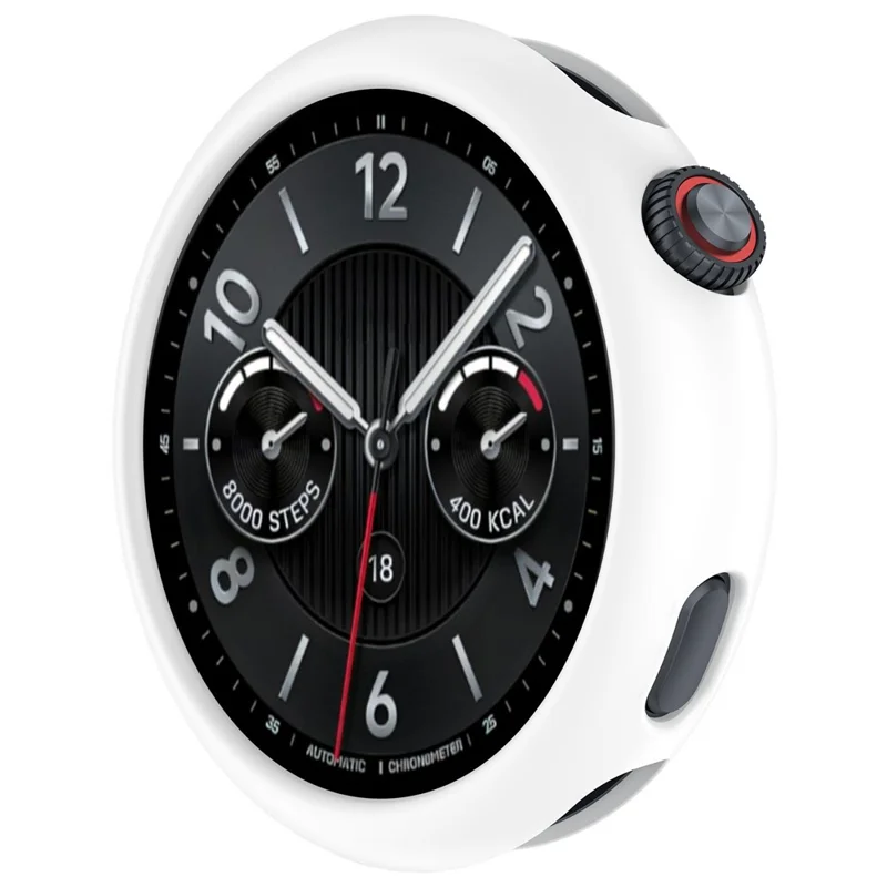 Cover in silicone morbido per Vivo Watch 5 / 5 eSIM / iQOO Watch 5 - Cornice traforata - Bianco