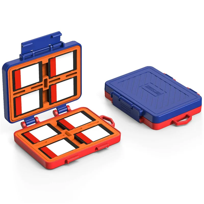 STARTRC GAMES For Nintendo Switch / Switch 2 Game Card Case Waterproof Storage Box - Blue / Red