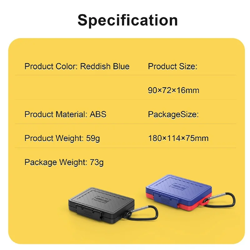 STARTRC GAMES For Nintendo Switch / Switch 2 Game Card Case Waterproof Storage Box - Blue / Red