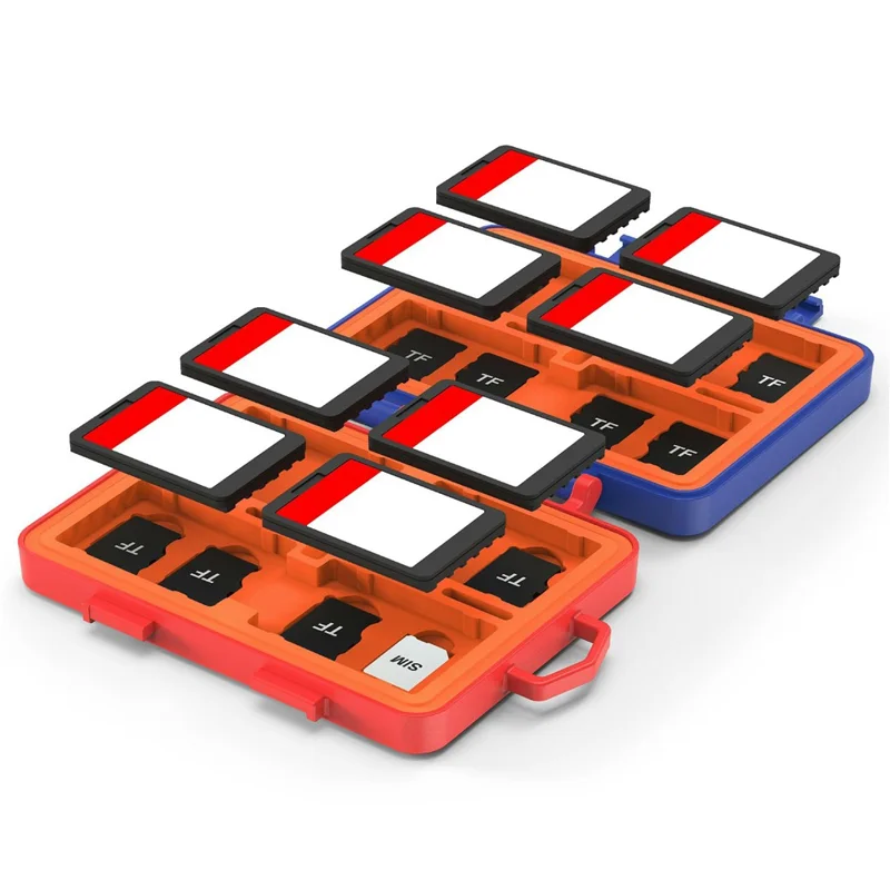 STARTRC GAMES For Nintendo Switch / Switch 2 Game Card Case Waterproof Storage Box - Blue / Red