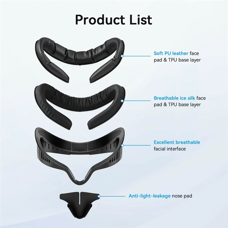 AMVR FC5 For Meta Quest 3S Face Mask VR Headset Cover Ventilated Anti-Fog Cooling