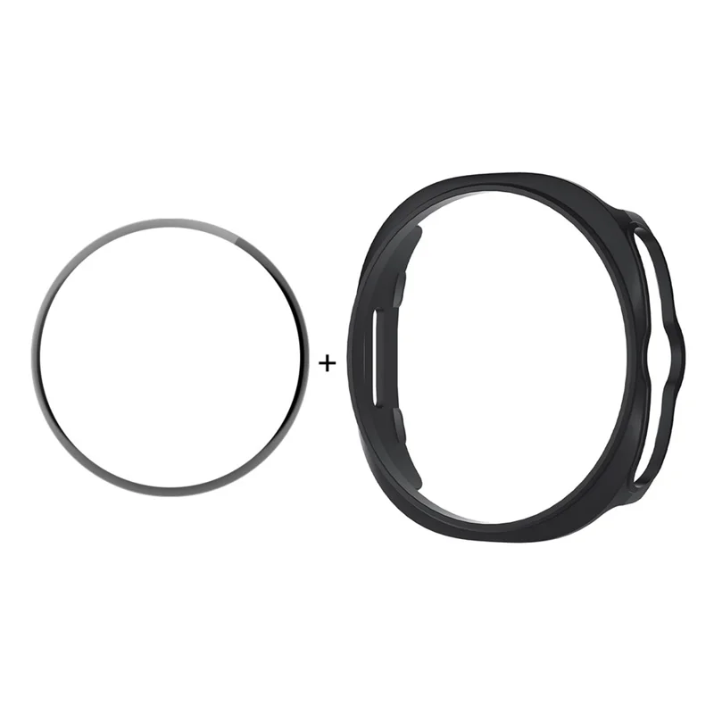 ENKAY HAT PRINCE For Samsung Galaxy Watch8 Classic 46mm Case PC Watch Cover with PMMA Screen Film - Black
