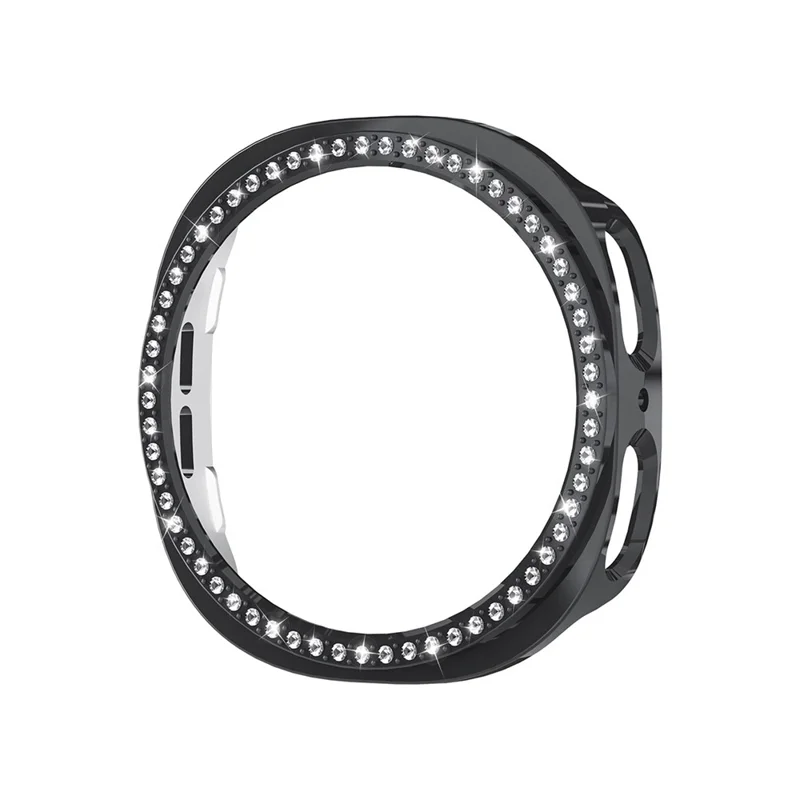ENKAY HAT PRINCE Per Samsung Galaxy Watch8 40mm Cover con Pellicola Protettiva PMMA e Decorazione di Strass - Nero
