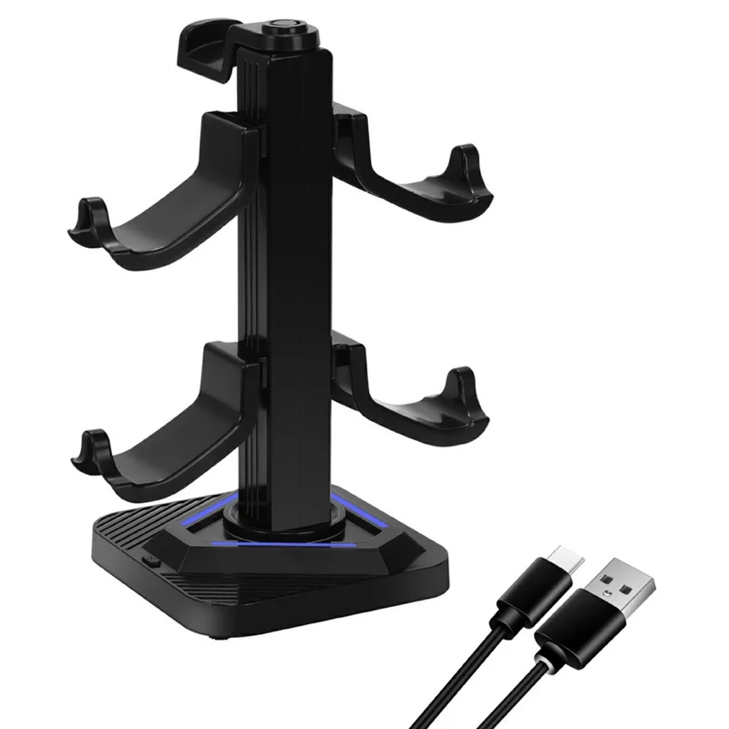 XSX-218 Game Controller Stand Holder Headset Hanger for PS  /  Xbox  /  Switch Universal Controller Display Rack