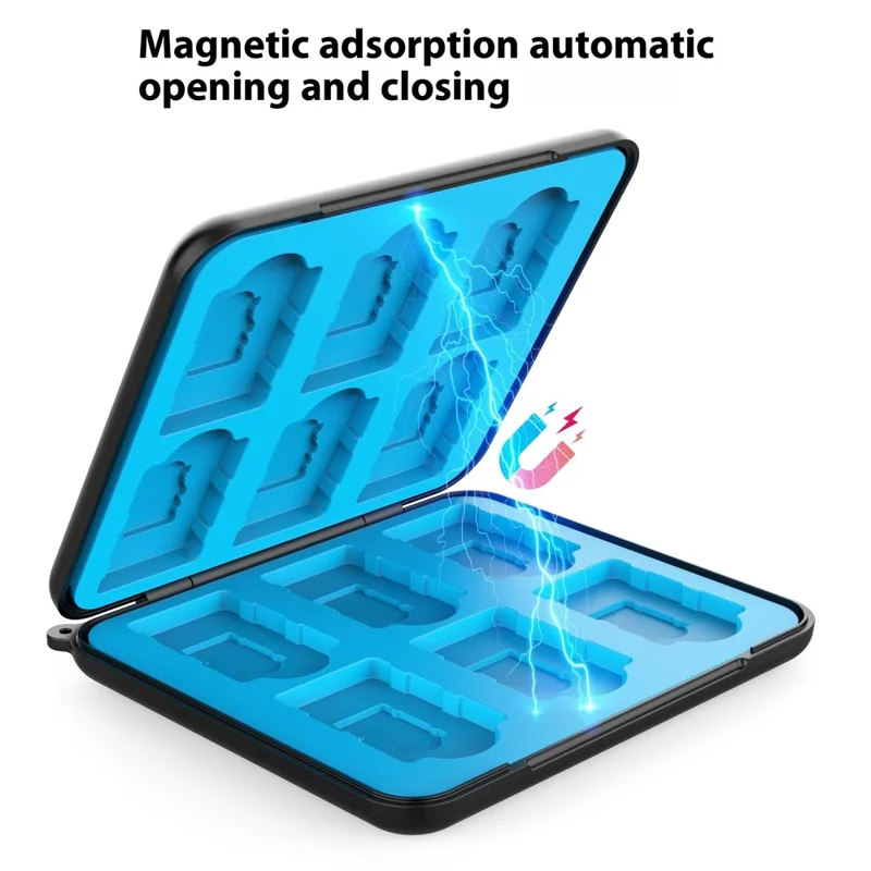 IPEGA PG-SW2108 For Nintendo Switch 2 Magnetic Game Card Storage Case Holds 12 Game Cards and 12 TF Cards