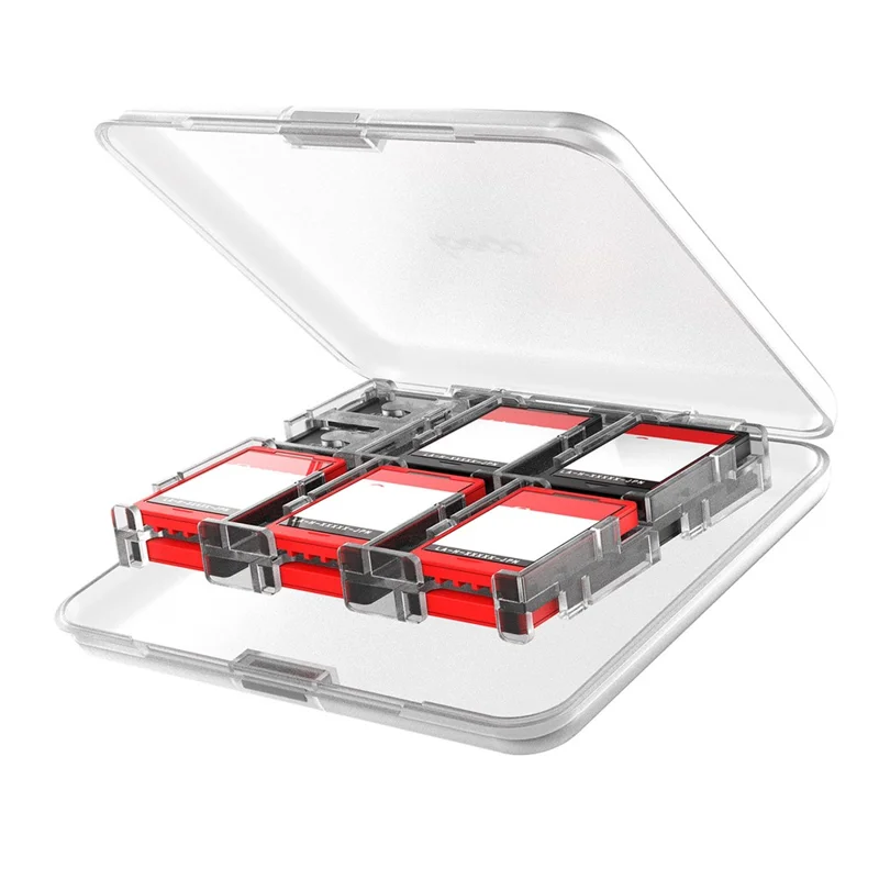 IPEGA PG-SW2107 For Nintendo Switch 2 Transparent Magnetic Game Card Storage Case Holds 12 Game Cards and 12 TF Cards