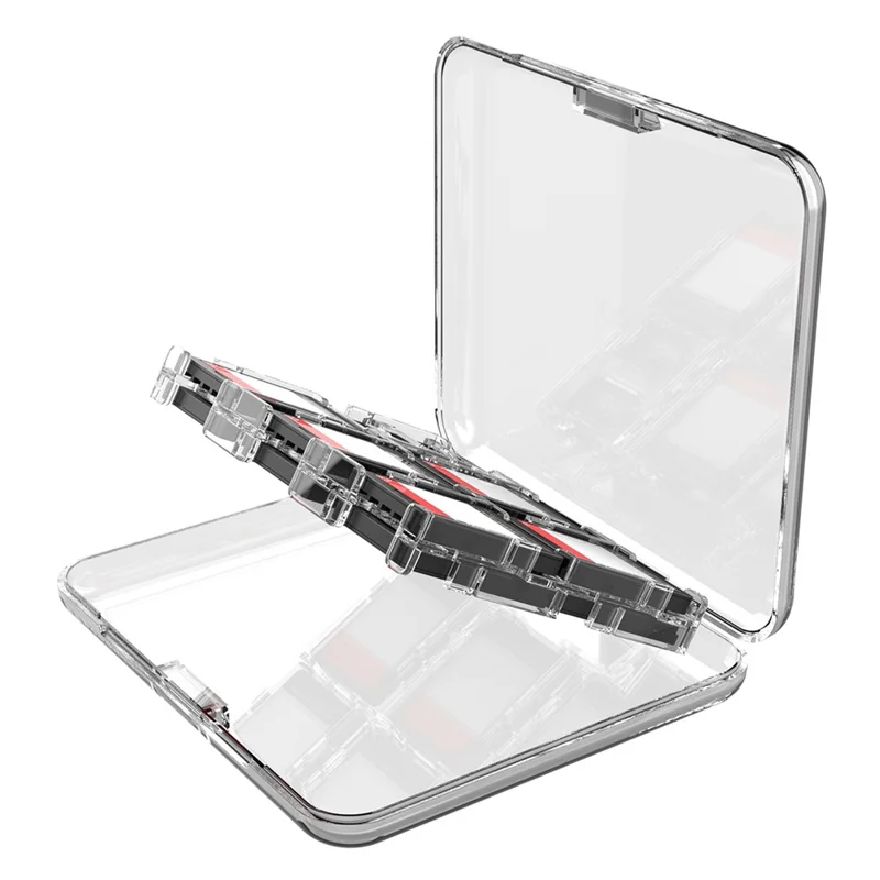 IPEGA PG-SW2107 For Nintendo Switch 2 Transparent Magnetic Game Card Storage Case Holds 12 Game Cards and 12 TF Cards