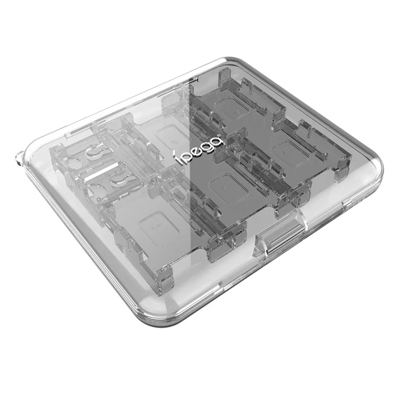 IPEGA PG-SW2107 For Nintendo Switch 2 Transparent Magnetic Game Card Storage Case Holds 12 Game Cards and 12 TF Cards