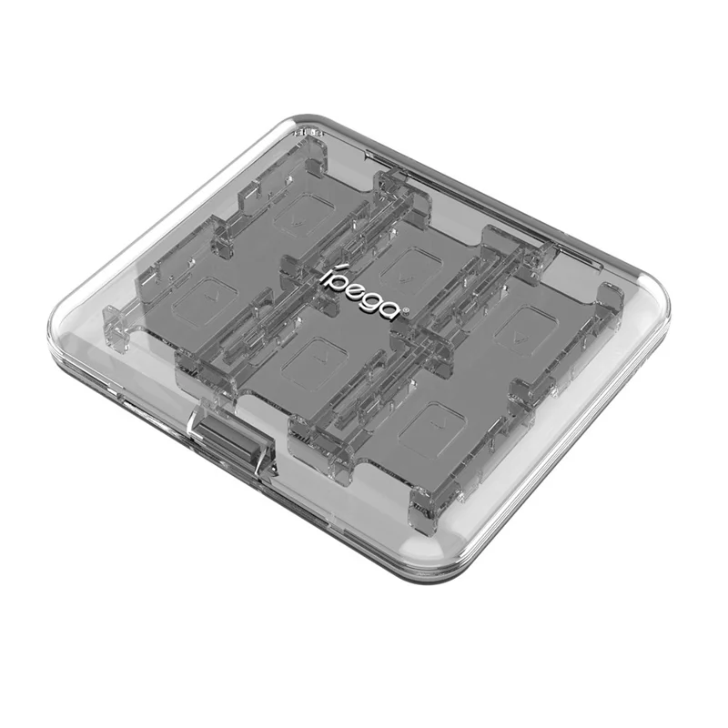 IPEGA PG-SW2107 For Nintendo Switch 2 Transparent Magnetic Game Card Storage Case Holds 12 Game Cards and 12 TF Cards
